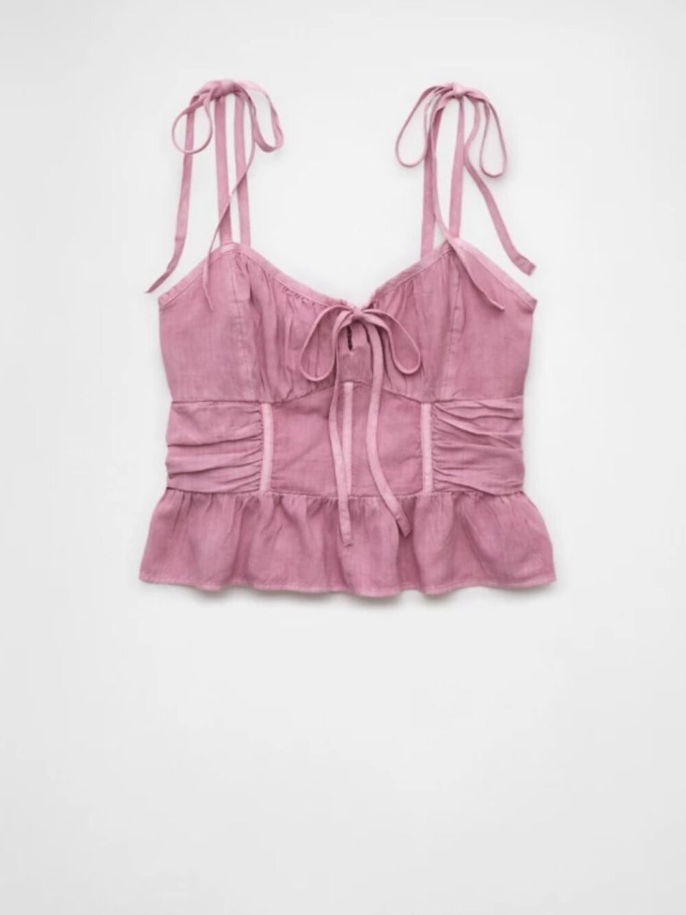 American Eagle Corset Peplum Top